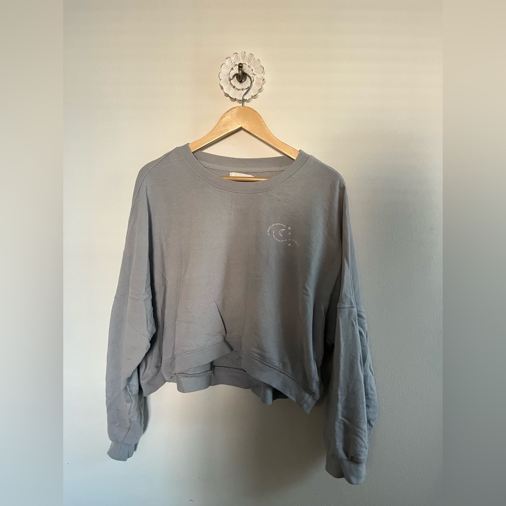 Cotton On Gray Women's Sweatshirt with Moon Design